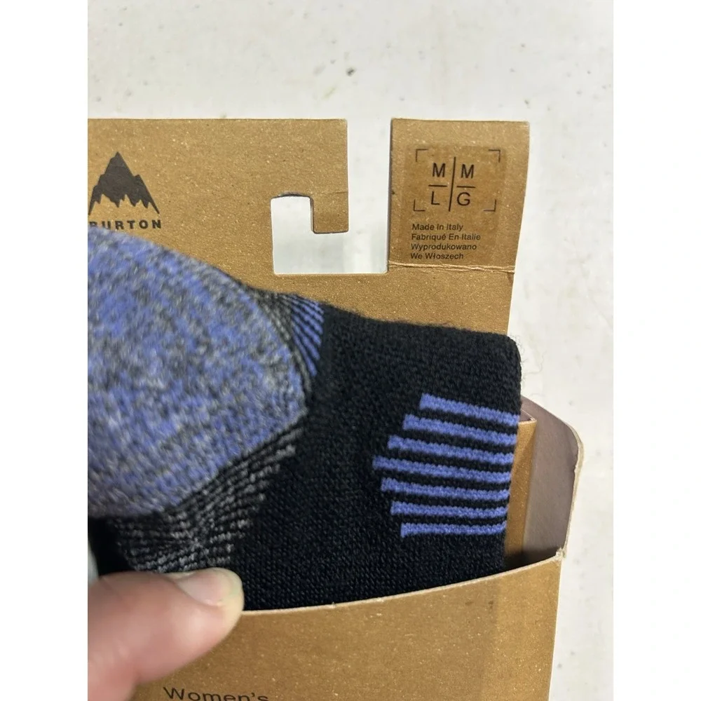 Burton Women's M/L Performance Midweight Snowboard Merino Wool Socks Sunrise(SC)